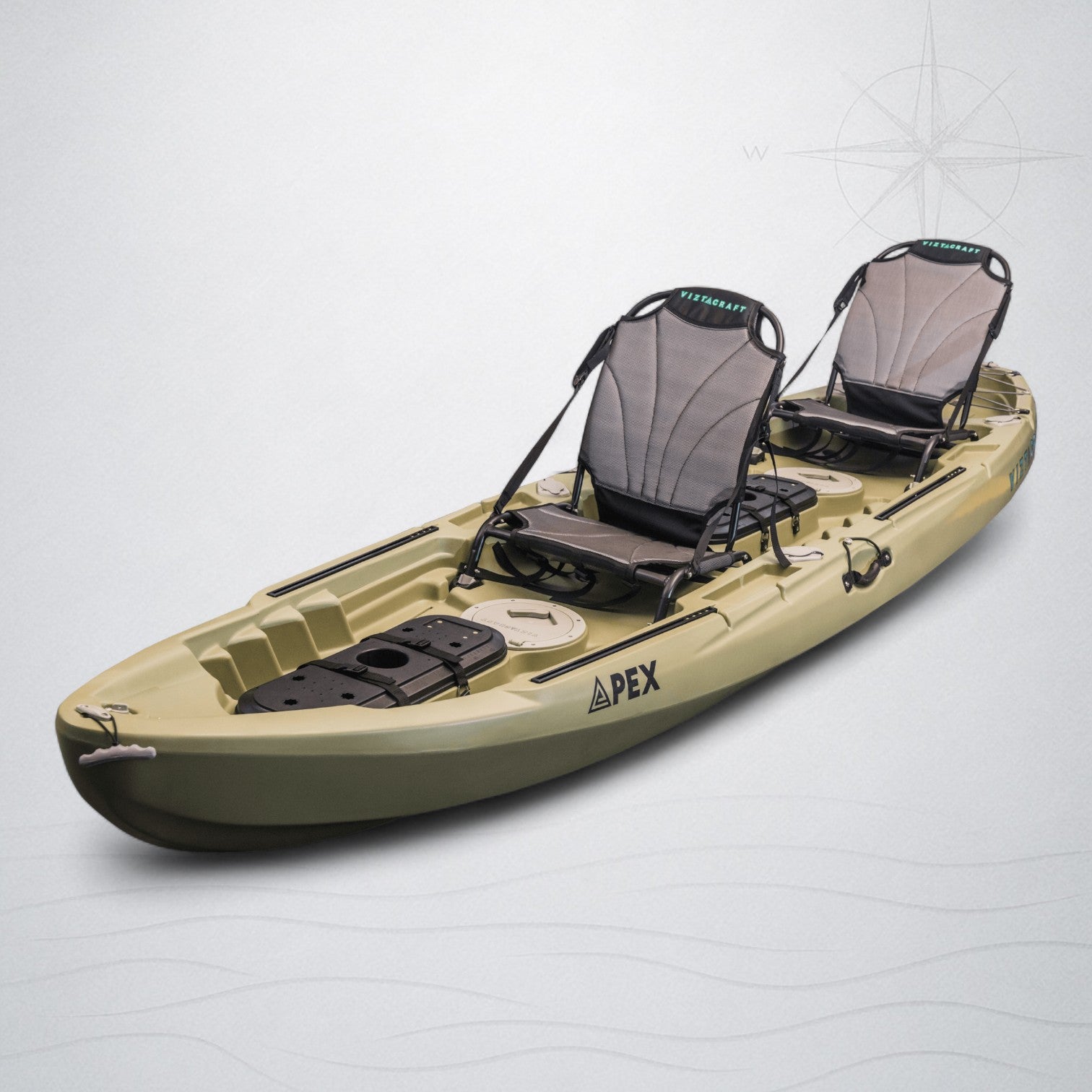 ViztaCraft Apex 12ft Tandem Fishing Kayak