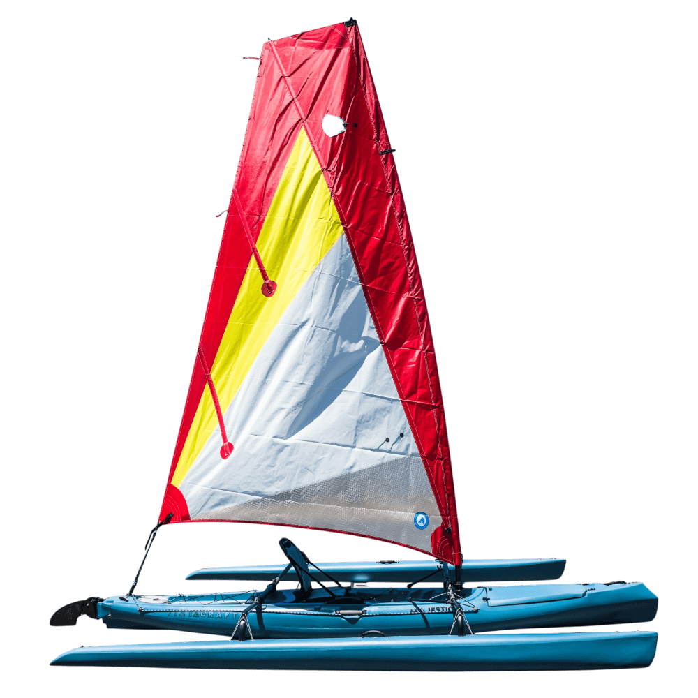 ViztaCraft Majestic – 16ft 1-Person Trimaran Fin-Drive Sailing Kayak