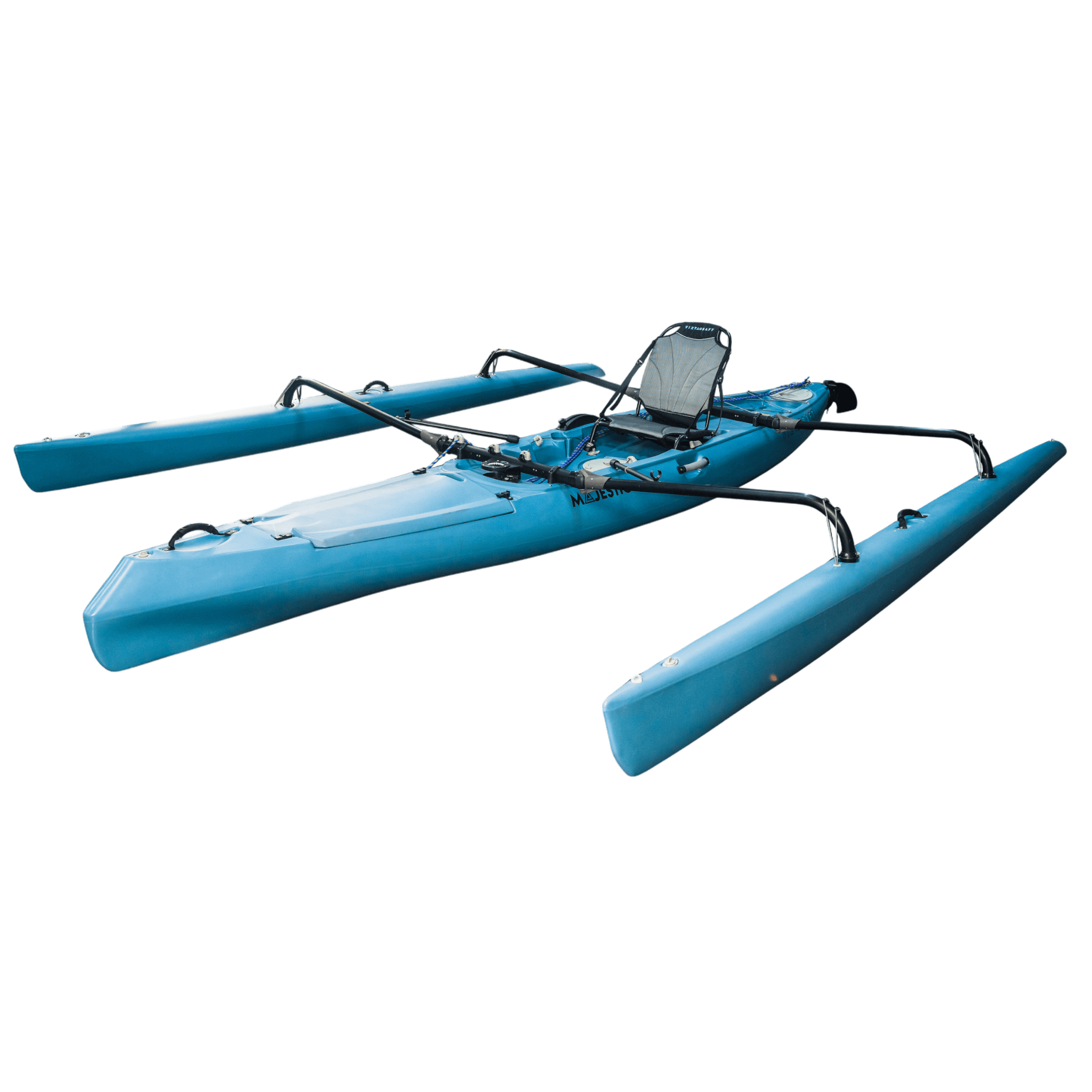 ViztaCraft Majestic – 16ft 1-Person Trimaran Fin-Drive Sailing Kayak